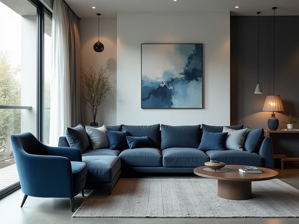 Decoração Sala Azul e Cinza: Inspirações Modernas e Elegantes Decoração Sala Azul e Cinza: Inspirações Modernas e Elegantes
