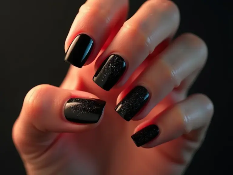 Unhas de Gel Pretas Com Glitter: 5 Designs Incríveis para 2026