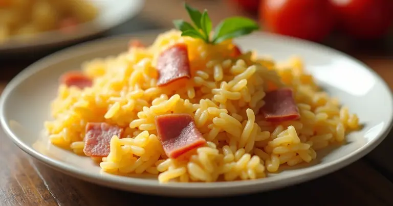 Arroz Com Presunto E Queijo Simples: sua nova receita favorita [Rápida]