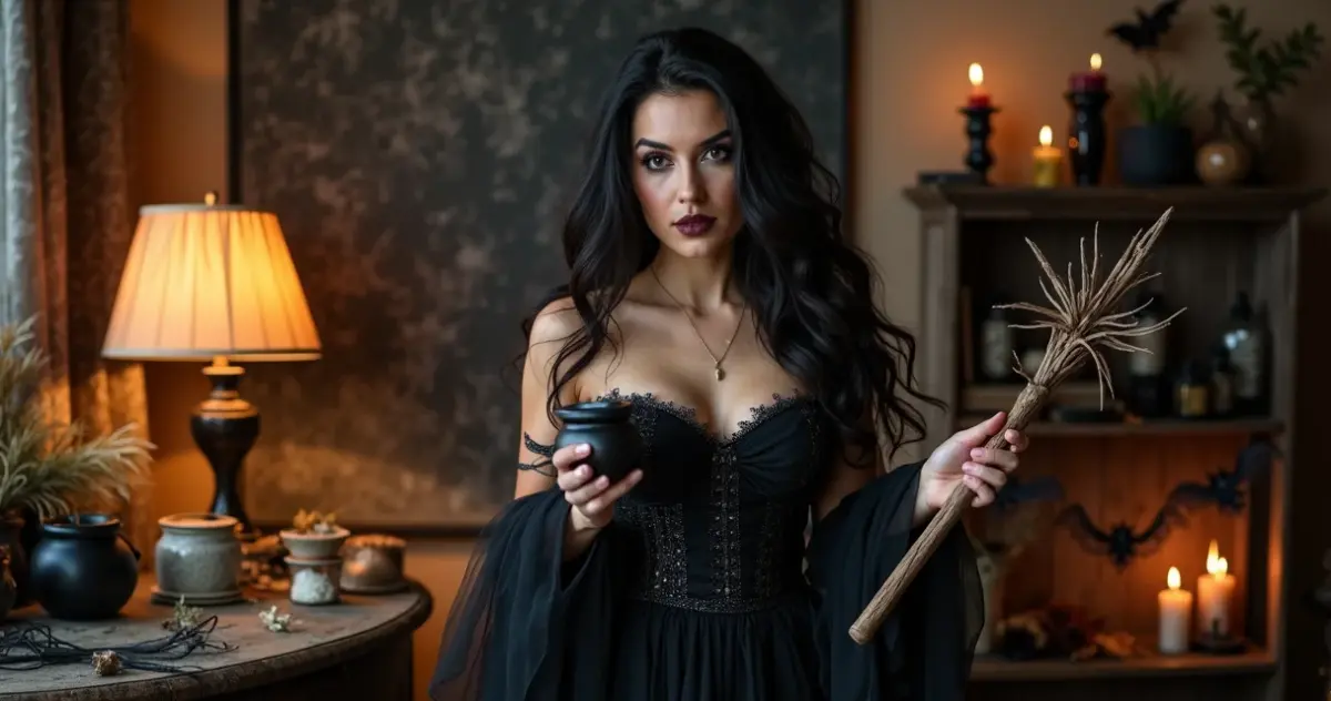 Como fazer fantasia bruxa Halloween vestido preto: do básico ao assustador