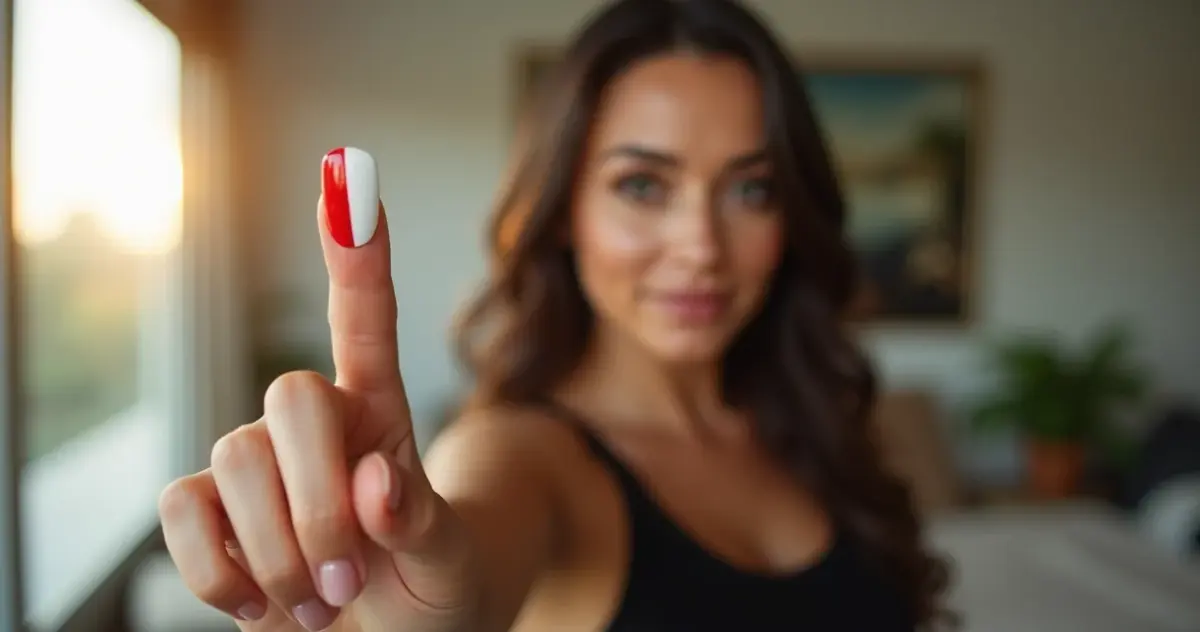 Como fazer unha filha única vermelho e branco perfeita em casa Como fazer unha filha única vermelho e branco perfeita em casa