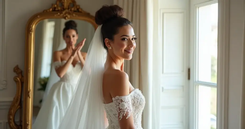 12 Ideias de Coque Alto ou Rabo de Cavalo Alto para Noiva Baixinha Alongar a Silhueta