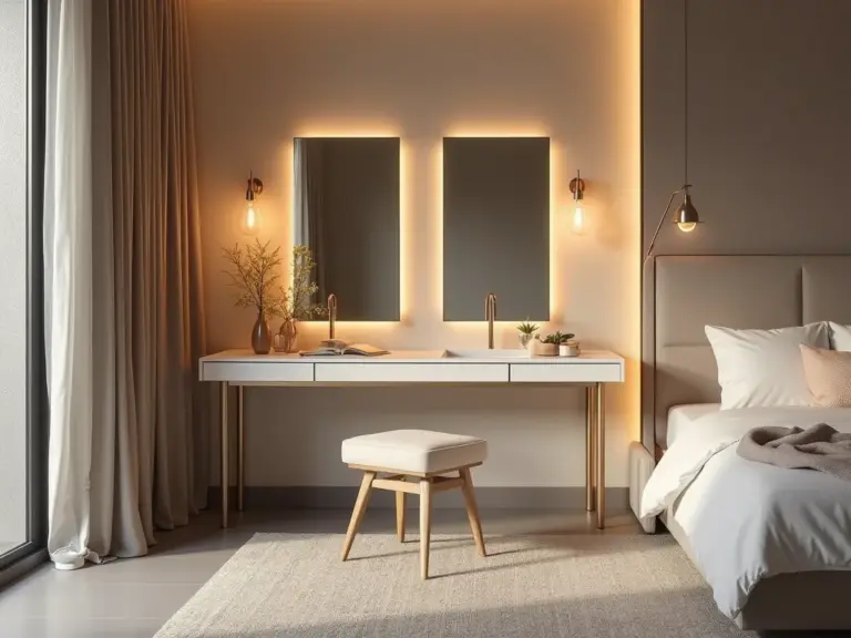Quarto de Casal com Penteadeira: 7 Ideias Que Vão Te Surpreender Quarto de Casal com Penteadeira: 7 Ideias Que Vão Te Surpreender