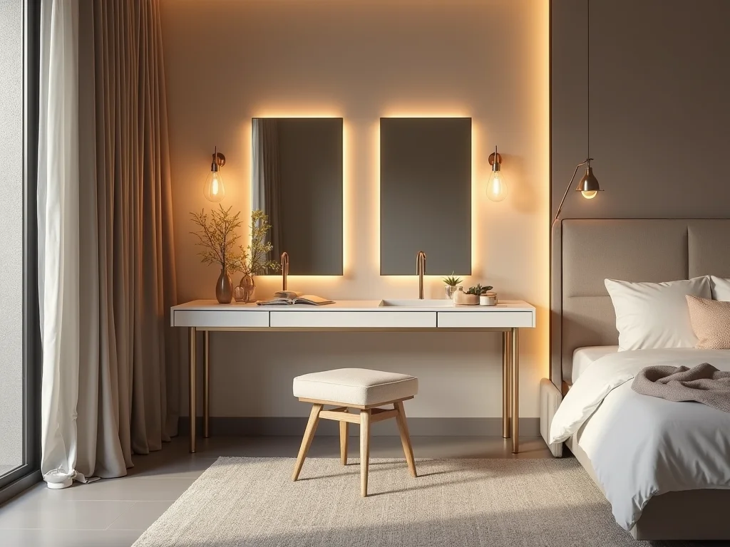 Quarto de Casal com Penteadeira: 7 Ideias Que Vão Te Surpreender Quarto de Casal com Penteadeira: 7 Ideias Que Vão Te Surpreender