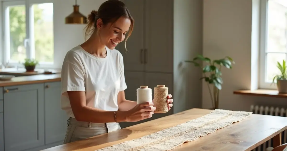 Fio de algodão ou barbante para caminho de mesa: qual não jogar dinheiro fora?