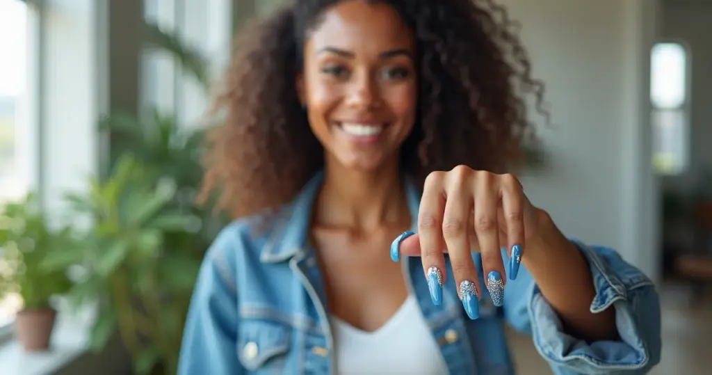 50 Ideias de Unhas de Fibra Azul Decoradas para Você Brilhar 50 Ideias de Unhas de Fibra Azul Decoradas para Você Brilhar