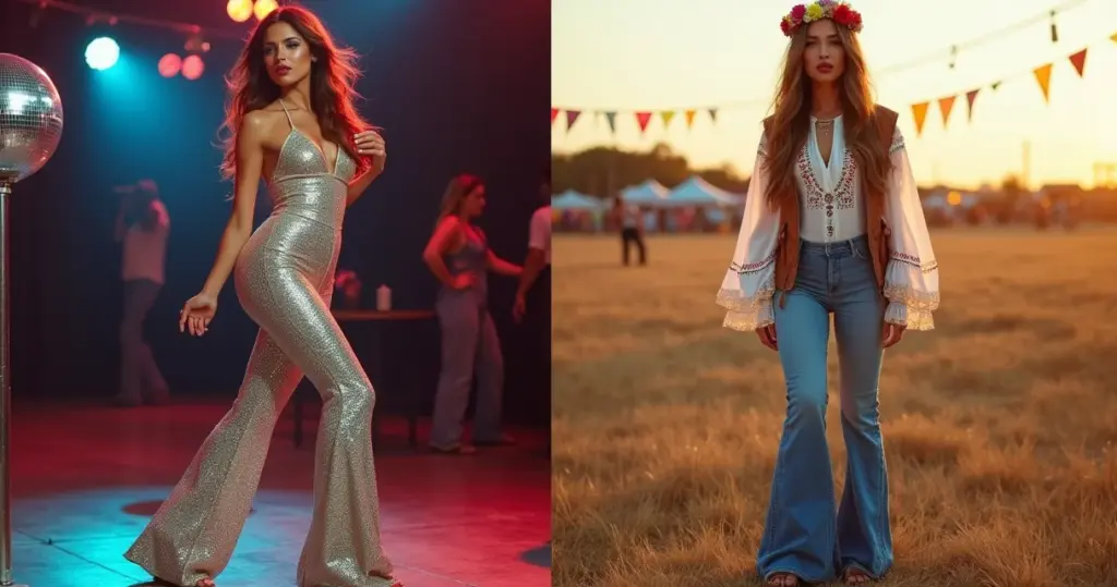 Look Disco Anos 70 Versus Look Hippie Festa: Qual Vale Mais a Pena?