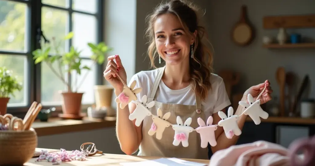 Passo a passo guirlanda coelhinhos pascoa que dura 5 anos e custa R$ 30