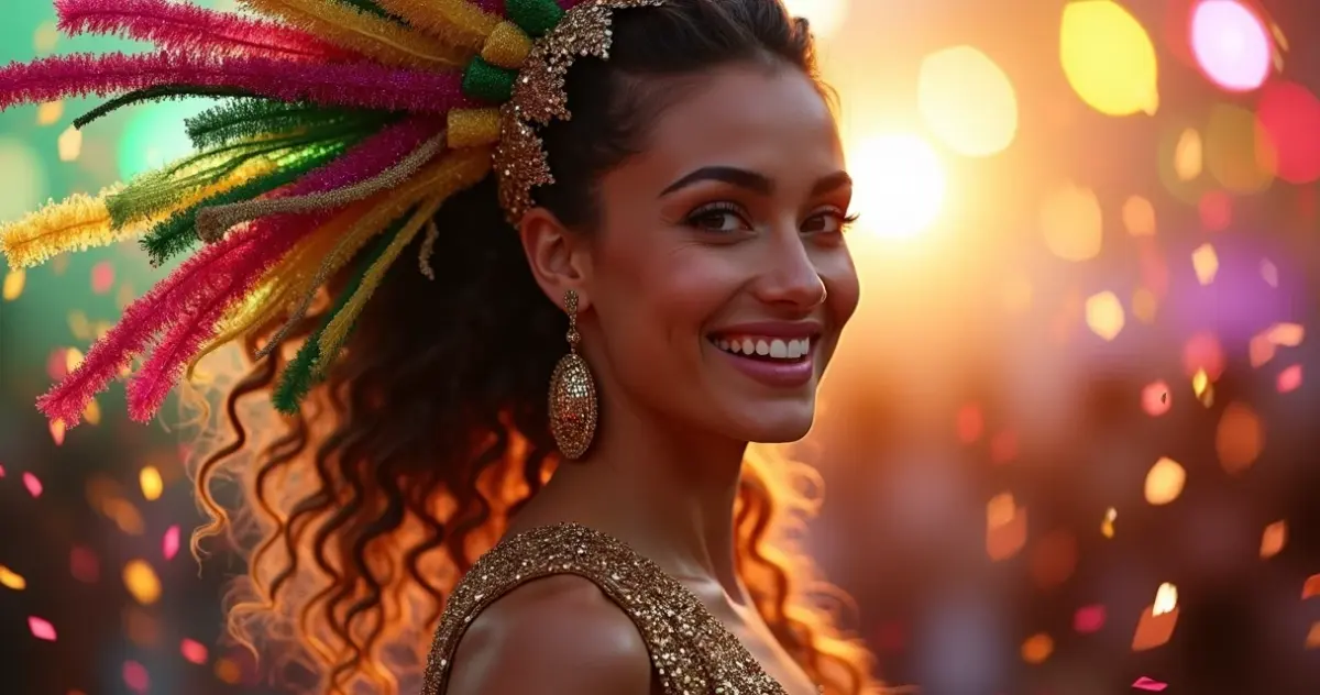 75 Ideias de Penteado de Carnaval com Fita que Brilham na Folia