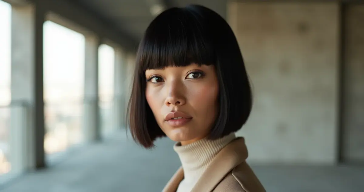 50 Fotos de Cabelo Curto Liso com Franja: Escolha o Corte Perfeito para Seu Rosto