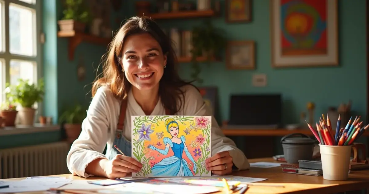 23 Ideias de Cinderela Colorir que Transformam Princesas em Artistas