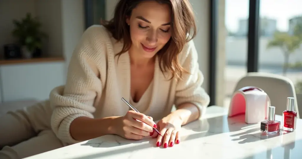 Como aplicar esmalte gel vermelho rubi em casa com técnica profissional Como aplicar esmalte gel vermelho rubi em casa com técnica profissional