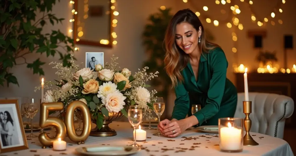 27 Ideias de Decoração de Aniversário de 50 Anos Que Contam Sua História