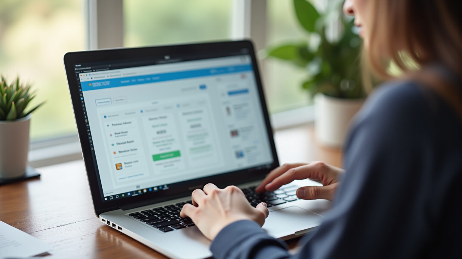 Divulgação de Gabarito Oficial: Como a Acompanhar sua Pontuação Pessoa conferindo gabarito oficial de exame em um laptop.