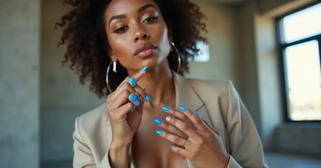 35 Ideias de Unha Azul que Vão Virar Seu Assunto Favorito