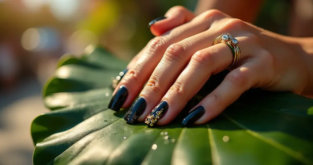 Ideias de Unhas em Gel Preta: Transforme o Básico em Luxo