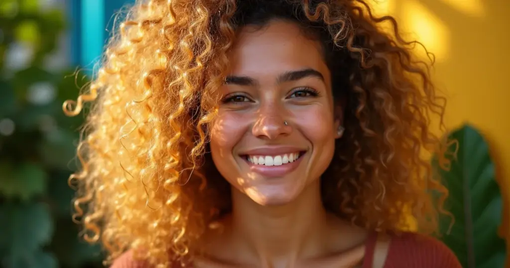 17 Ideias de Luzes Loiro Dourado Cabelo Cacheado Que Definem Seus Cachos