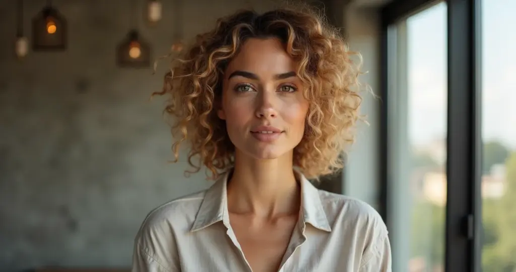 15 Ideias de Luzes Mel em Cabelo Cacheado Curto Corte Long Bob para um Visual que Ilumina os Cachos