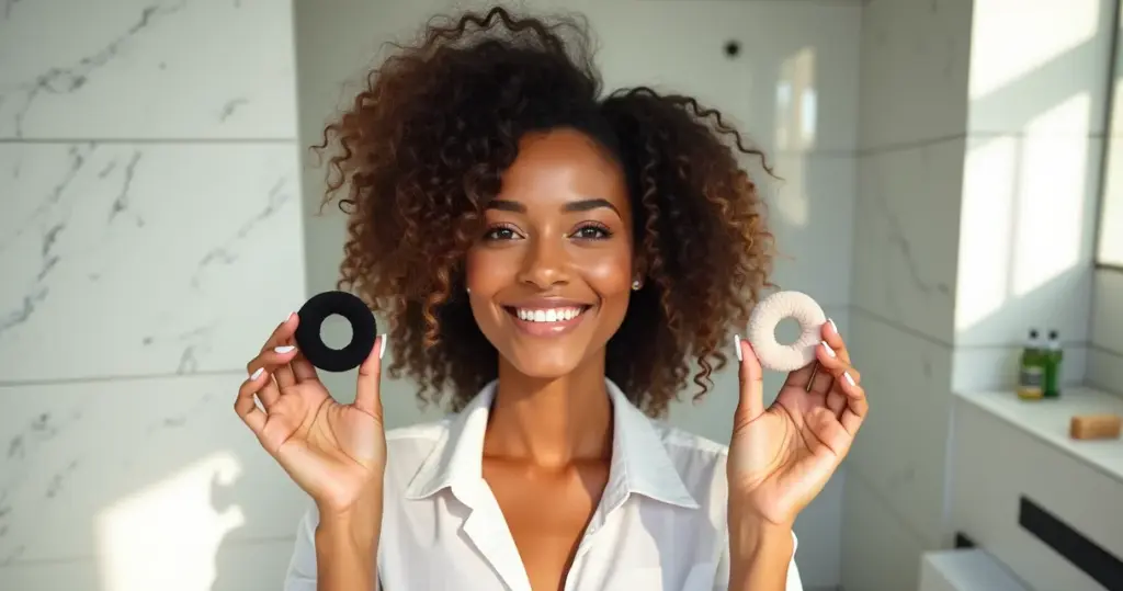 Melhor liguinha para cabelo cacheado: silicone ou tecido? A verdade que salva seus cachos