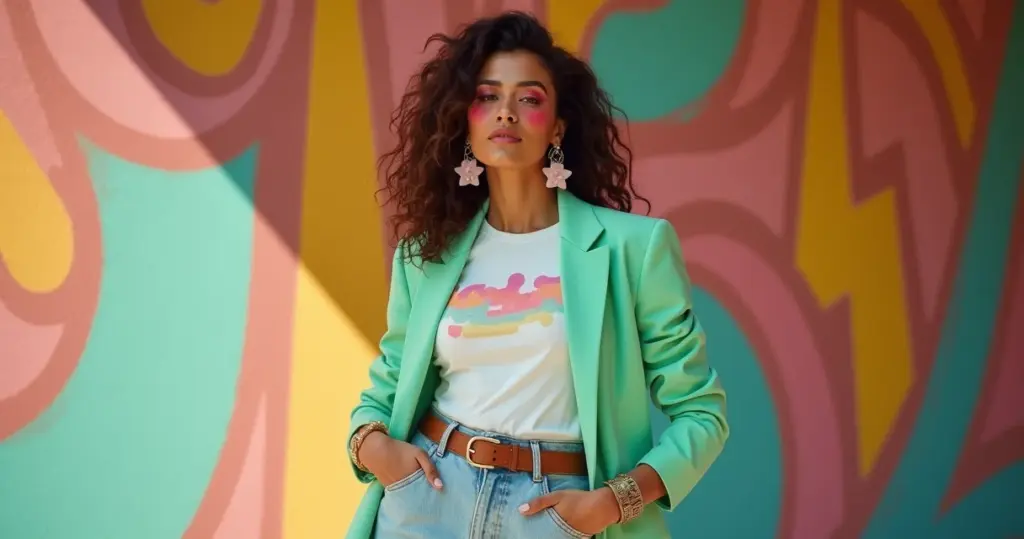 17 Ideias de Moda Anos 80 Feminina Que Dão Atitude Sem Exagero