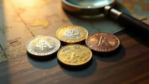 Moedas do mundo com a letra A: 4 tipos e seus valores em 2026