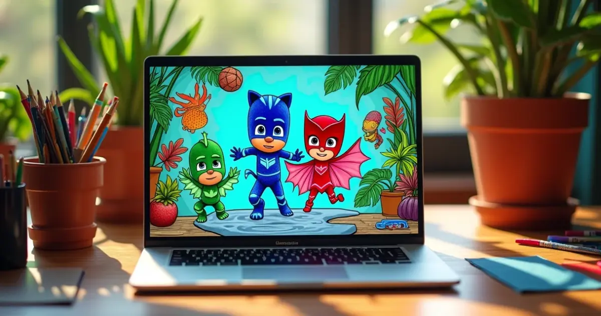 17 Ideias de PJ Mask para Colorir que Transformam Diversão em Aprendizado