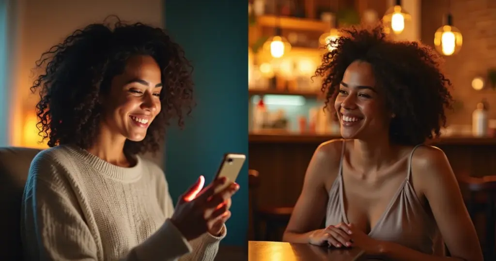 Primeiro encontro online ou presencial: qual vale mais a pena em 2026? Primeiro encontro online ou presencial: qual vale mais a pena em 2026?