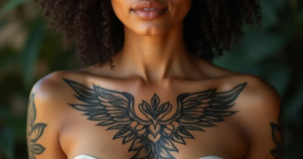 17 Ideias de Tattoo Feminina no Peito que Vão Transformar Sua Autoestima