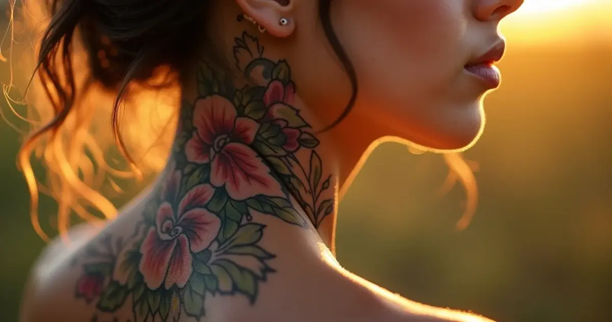 6 Dicas de Estúdio + 7 Estilos de Tattoo Pescoço Feminina