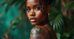 Tatuagem em pele negra: como a melanina transforma sua arte em 3D Tatuagem em pele negra: como a melanina transforma sua arte em 3D