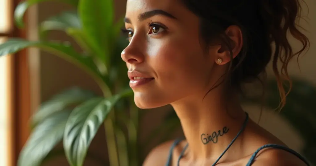 27 Ideias de Tatuagem No Pescoco Feminina Escrita para Expressar Quem Você É