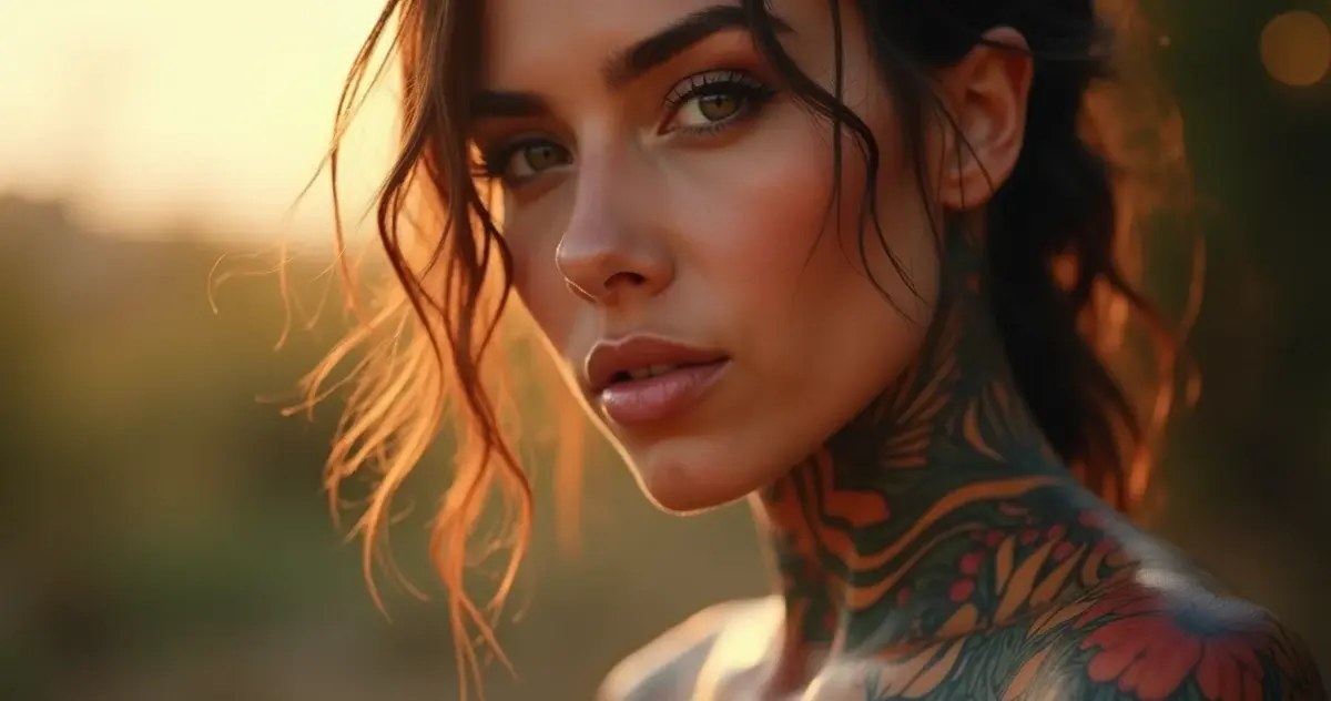 27 Ideias de Tatuagem no Pescoço Feminina Grande para Expressar Sua Coragem