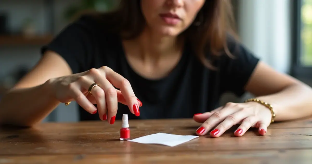 Unha em gel vermelha quebrando o que fazer? Conserte em 15 min com cola e papel!