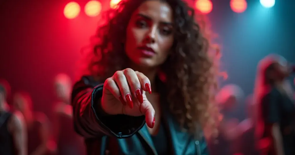 15+ Ideias de Unha Gel Vermelha Formato Stiletto para Você Arrasar