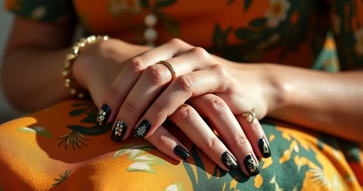 13 Ideias de Unhas Decoradas Lindas Pretas para Você Arrasar em 2026