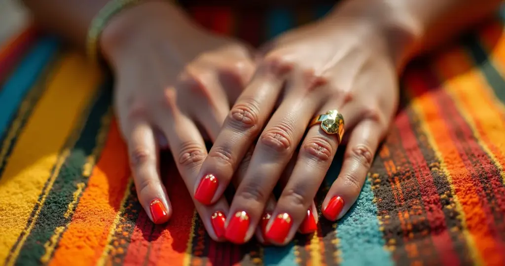 27 Ideias de Unhas Decoradas Vermelhas com Dourado para Fazer em Casa 27 Ideias de Unhas Decoradas Vermelhas com Dourado para Fazer em Casa