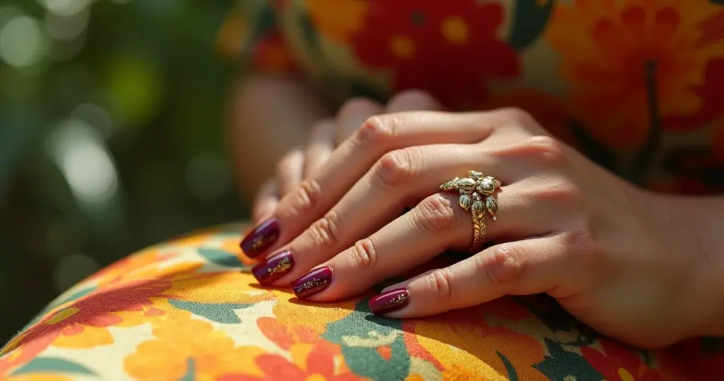 18 Ideias de Unhas Decoradas Vinho que Transformam Seu Look