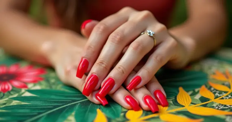 27 Ideias de Unhas em Gel Vermelho que Vão Transformar Seu Visual