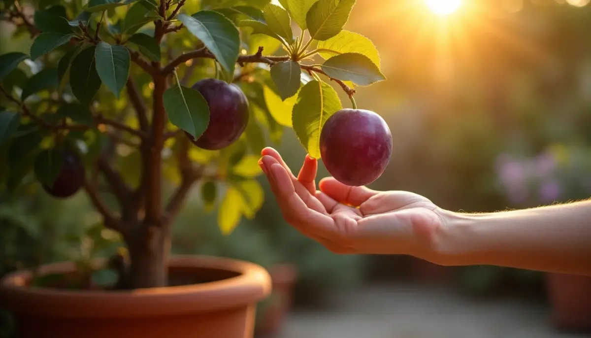 Árvore de ameixa em vaso? Sim, colha frutos em 2 anos