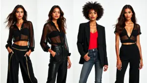 53 Ideias de Blusa Preta Transparente Looks Elegantes e Casuais