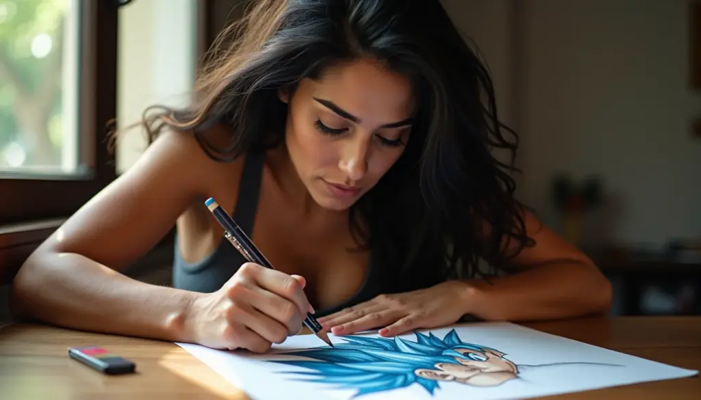 Como Desenhar o Goku Super Sayajin Blue em Passos Simples