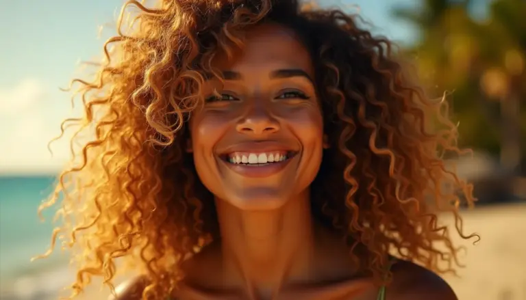 Morena iluminada cabelo cacheado mel: 45 ideias que valorizam