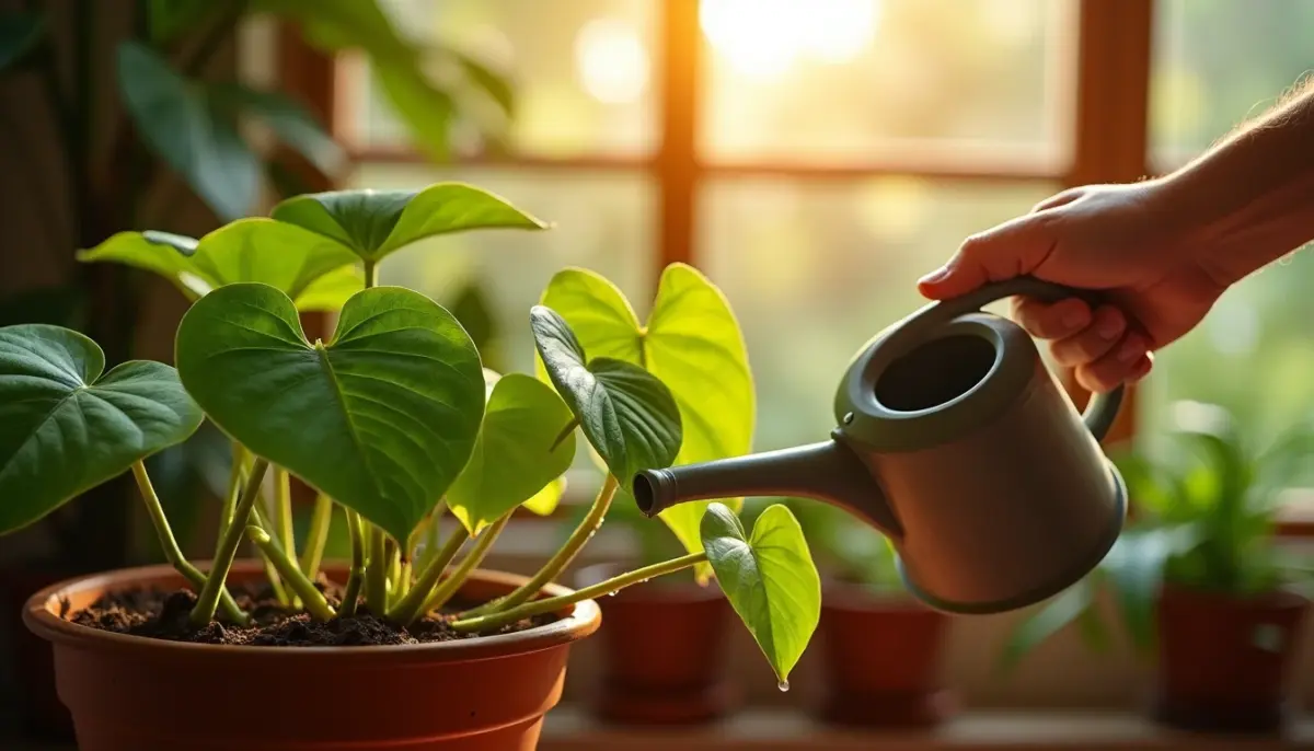 Singônio verde: o truque de rega que ninguém te conta