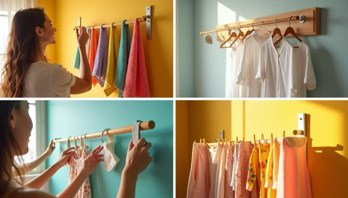 66 Ideias De Varal De Parede Para Quem Mora Em Apartamento Pequeno