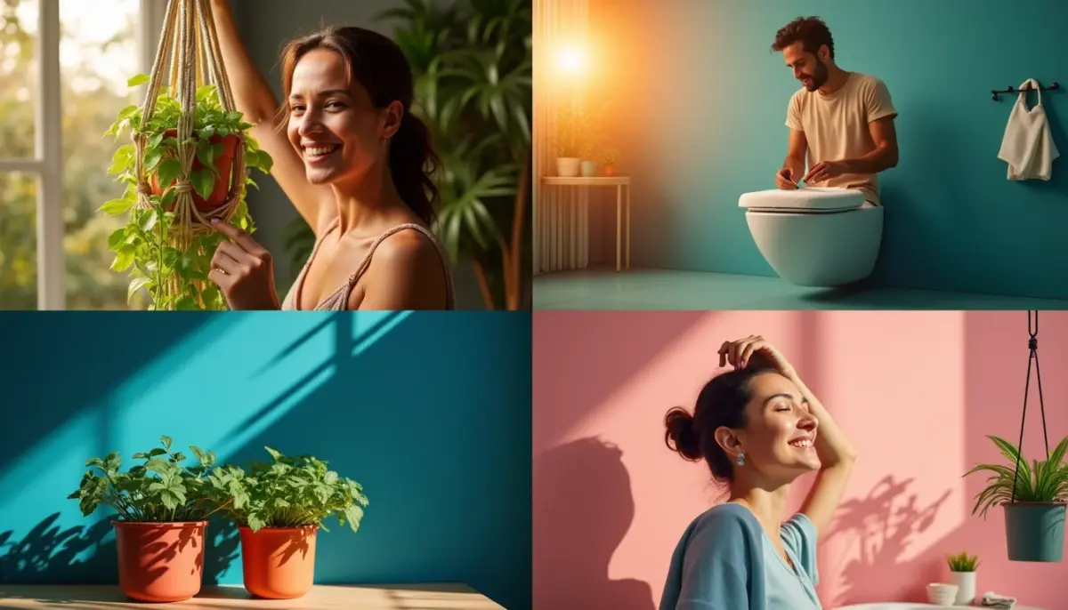 66 Ideias de Vaso Suspenso: Plantas Pendentes e Banheiro Moderno