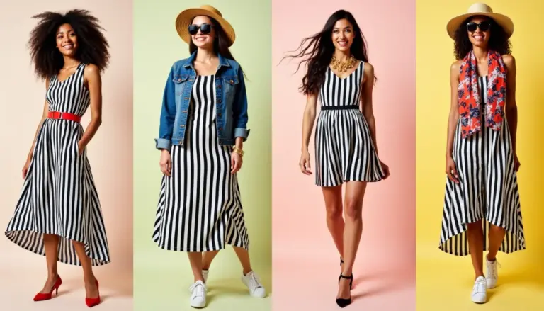 59 Ideias de Vestido Listrado Preto e Branco Looks Para 2026