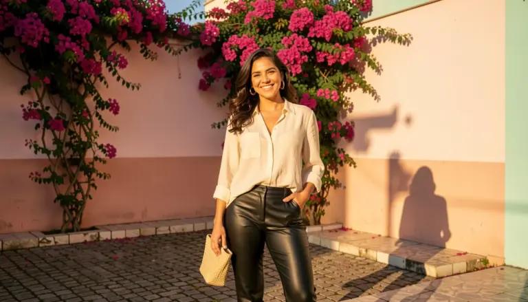 33 Ideias de Calça de Couro Preta Looks para Arrasar em 2026