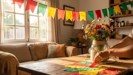 Decoração de Festa Junina Artesanal e Barata (Passo a Passo)