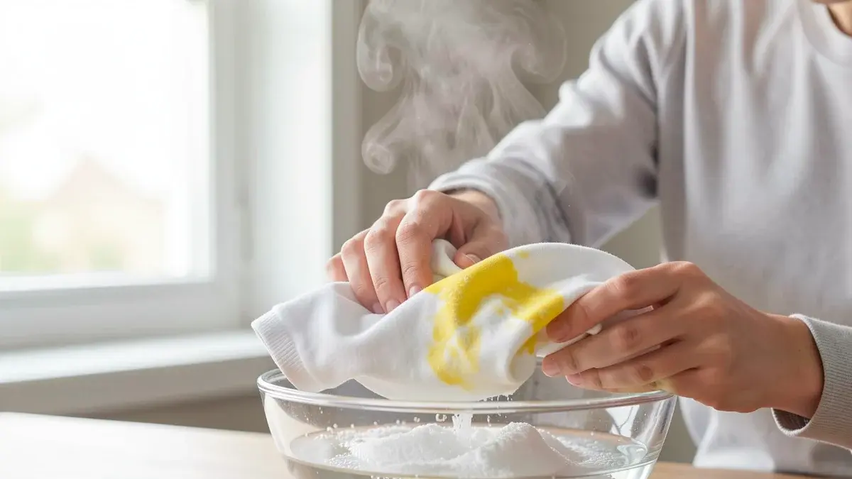 Como Tirar Manchas Amareladas de Moletom Branco Sem Danificar o Tecido Como Tirar Manchas Amareladas de Moletom Branco Sem Danificar o Tecido