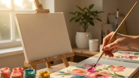 5 IDEIAS DE PINTURA EM TELA PARA INICIANTES (Lindas Inspirações)